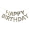 Gold Happy Birthday Fringe Banner 8 Ft – Metallic Gold Birthday Decor for Milestone Parties & Events